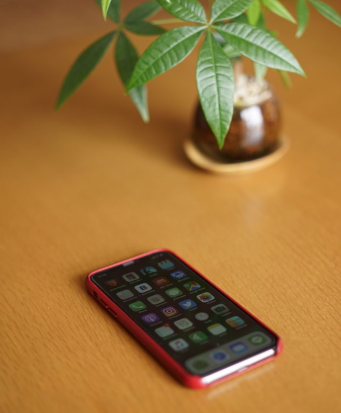 iPhone X 純正レザーケース　Product RED