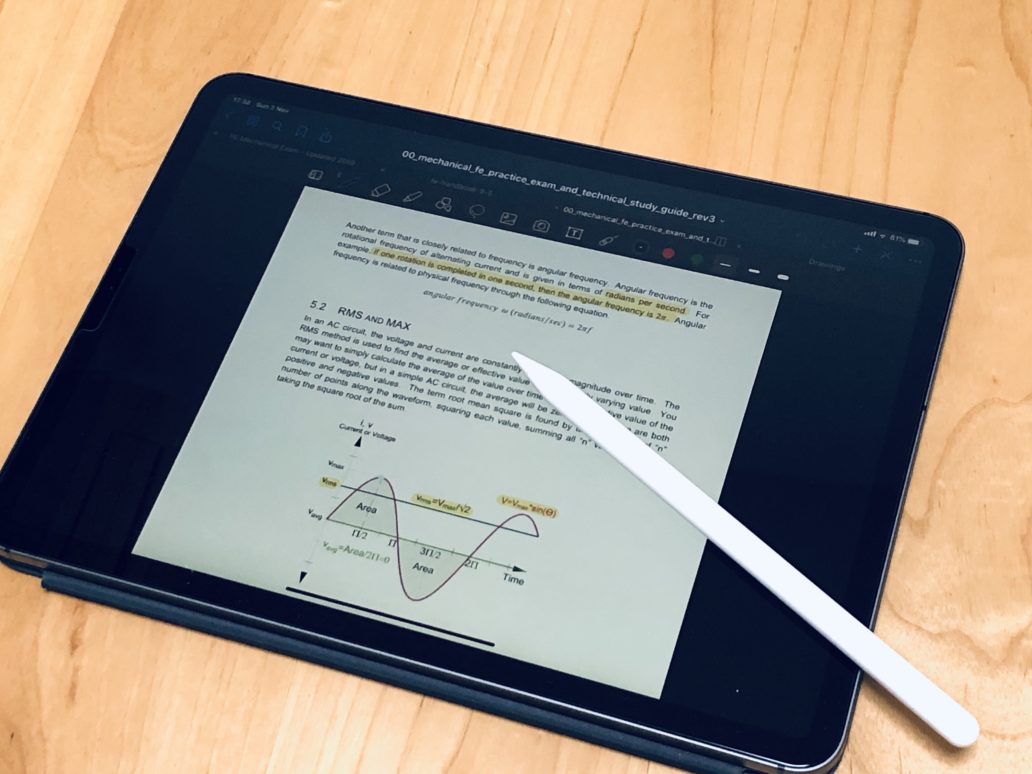 Apple pencilとipad proで勉強