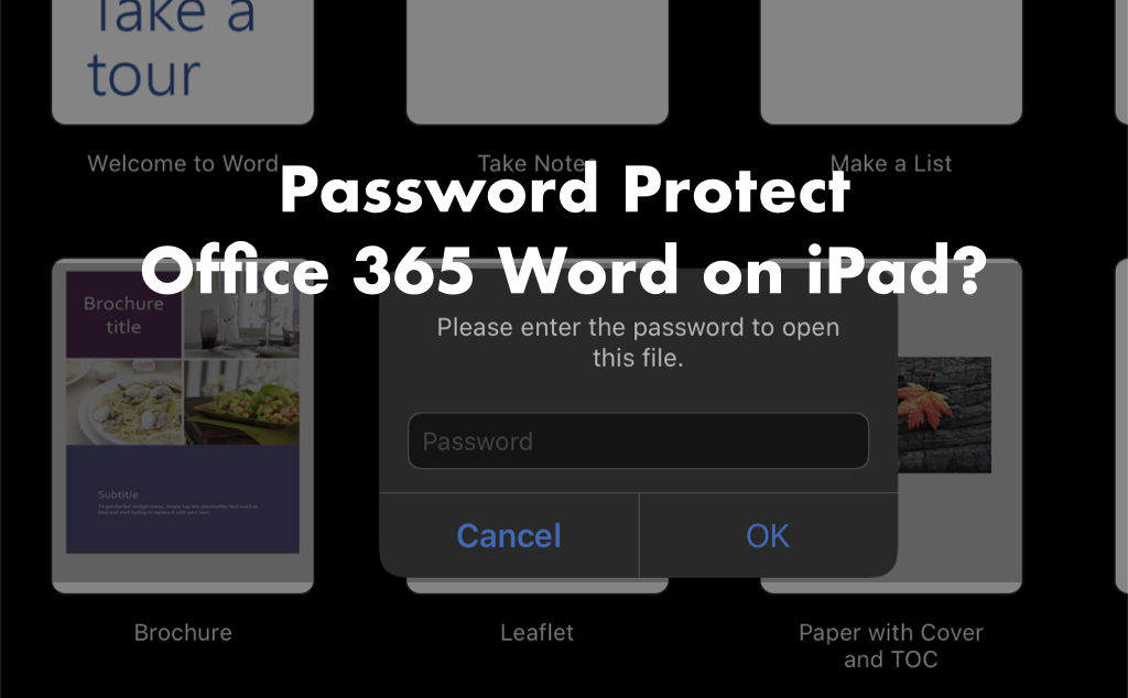 Password protect office 365 word