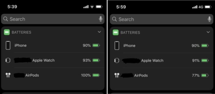 AirPods battery 消耗スピード