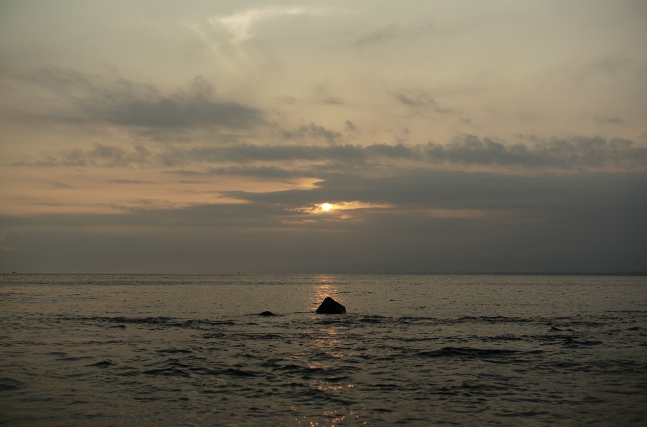 江の島 西浦漁港 夕陽