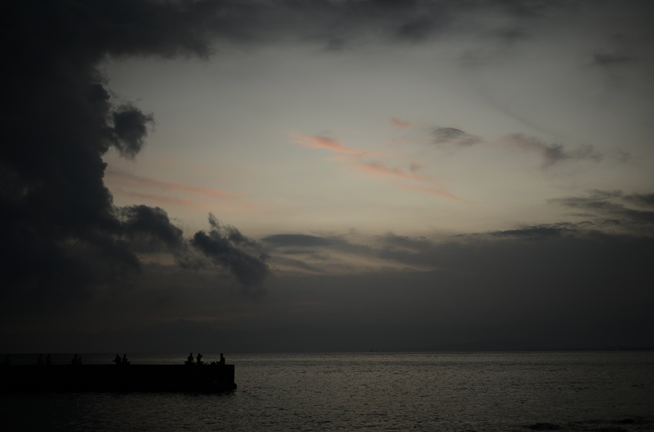 夕方の江の島 西浦漁港