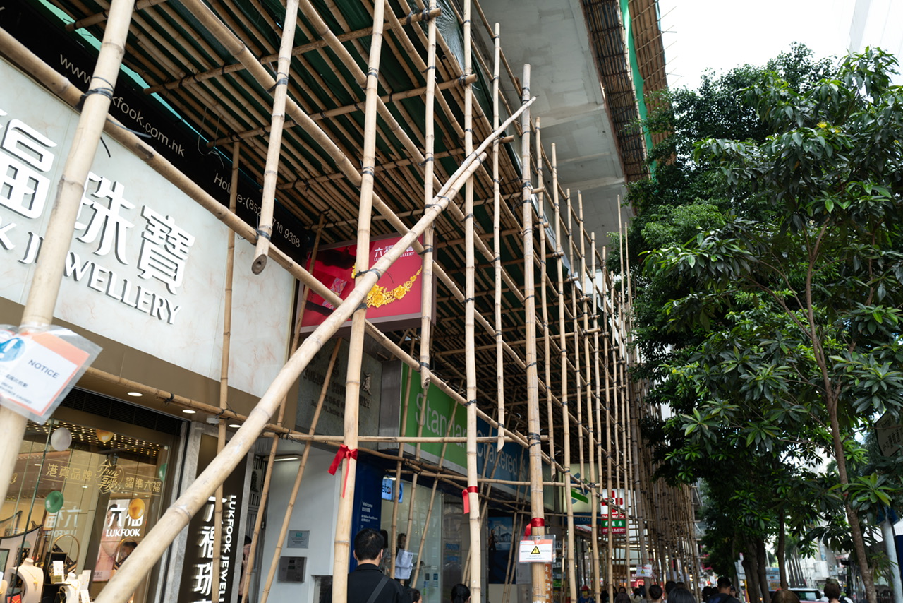 香港 尖沙咀 ビル 足場