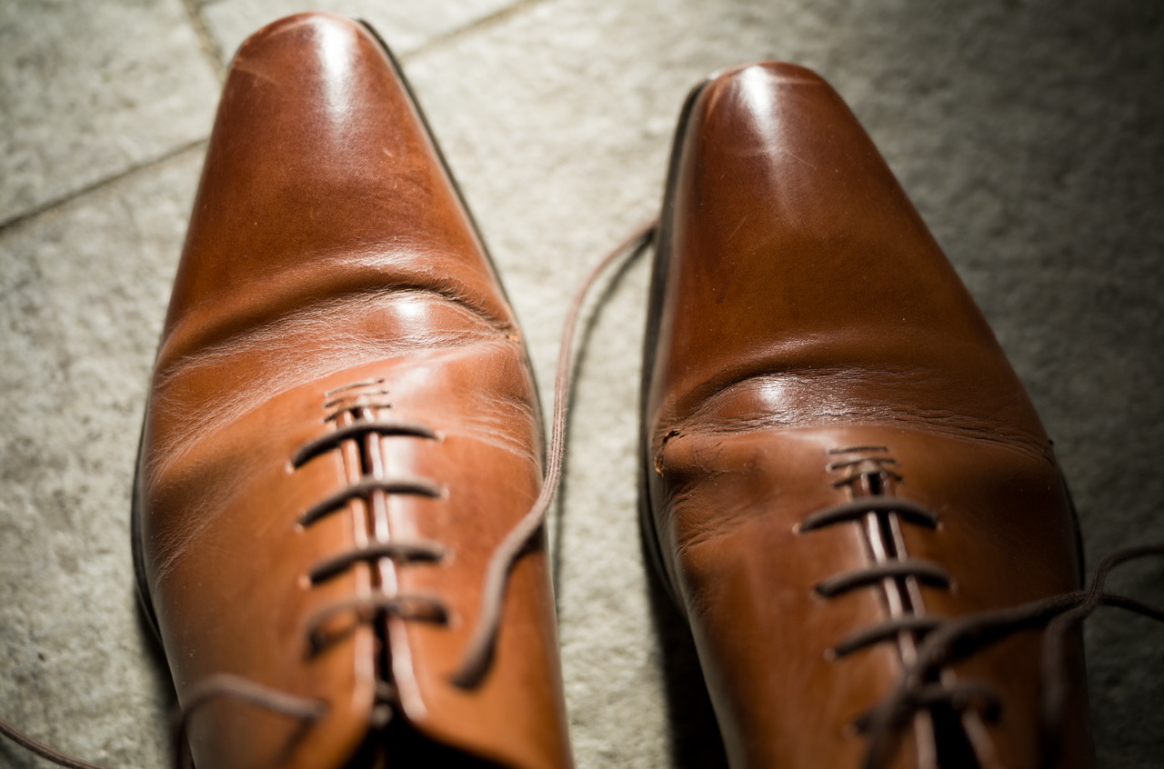 茶レザー 革靴