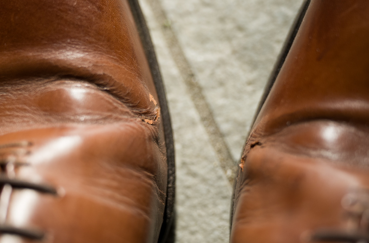 茶レザー 革靴