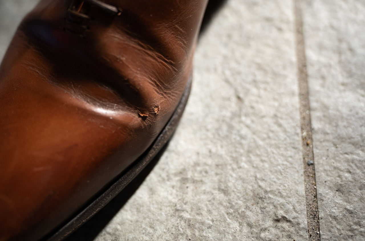 茶レザー 革靴