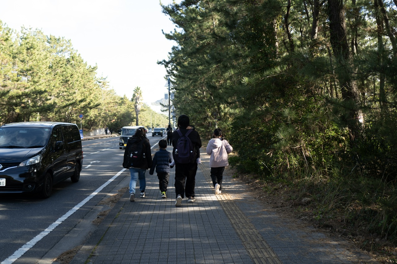 鴨川グランドホテルからシーワールドへの道